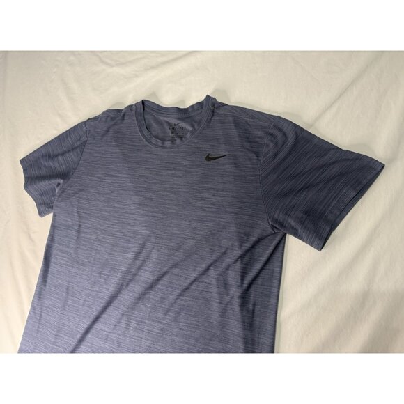 Nike Dri Fit Tee Mens LARGE Slate Grey Short Sleeve Shirt L - Picture 2 of 9